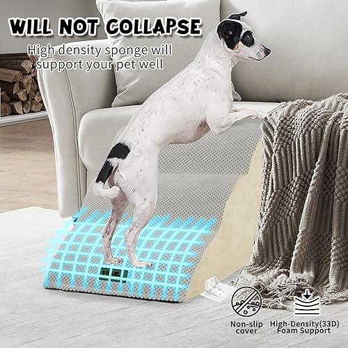 UWE Dog Stairs, Dog Ramps for Large Dogs and Small Dogs, High