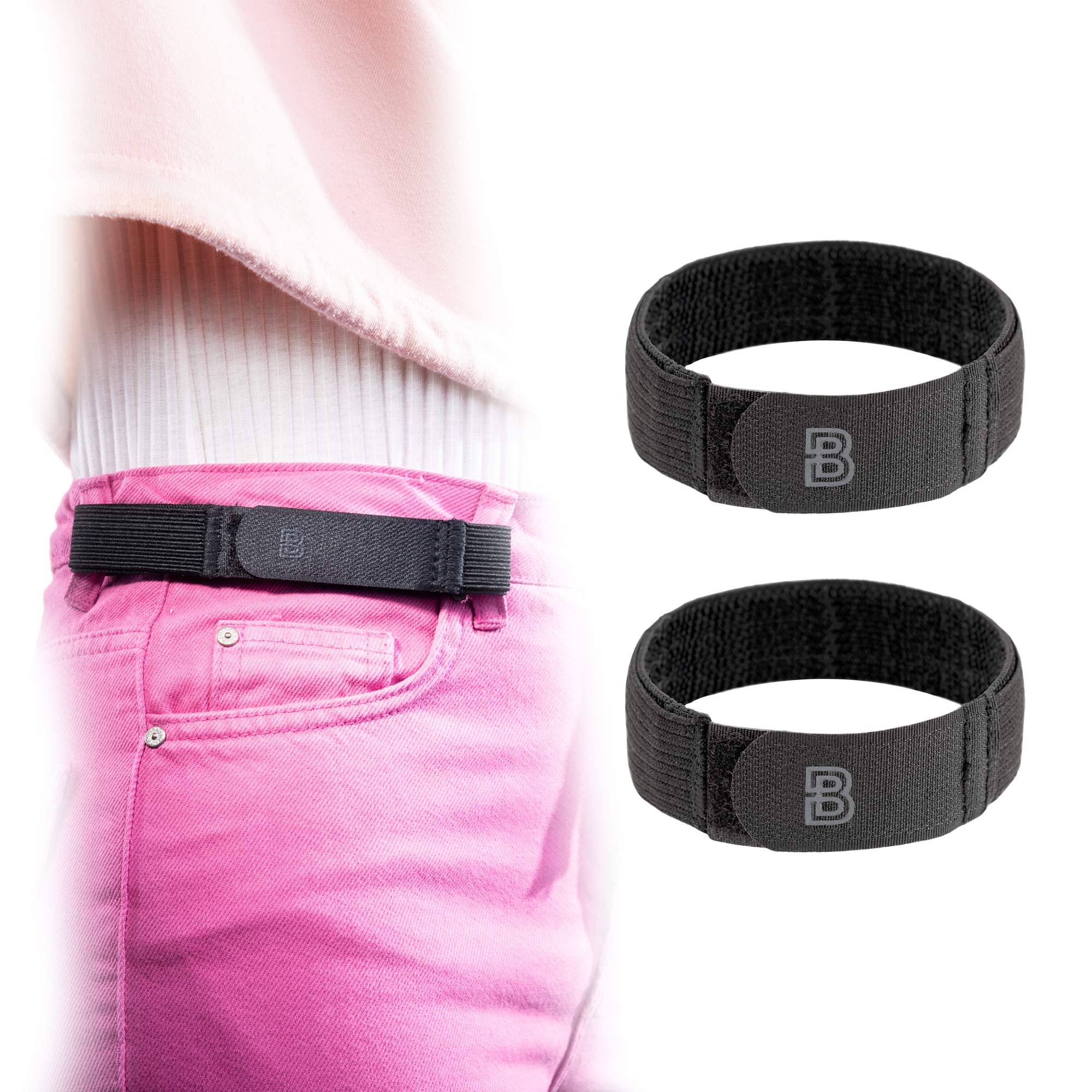 BeltBro For Women No Buckle Elastic Belt — Fits 1 Inch Belt Loops, Easy To Use
