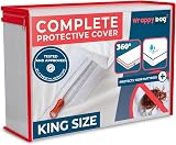 Wrappybag Bed Bugs Mattress Protector King Size Waterproof Cotton Surface