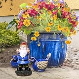 Estefanlo Funny Garden Gnomes Colorful Double Middle Finger Resin Figurine view 5