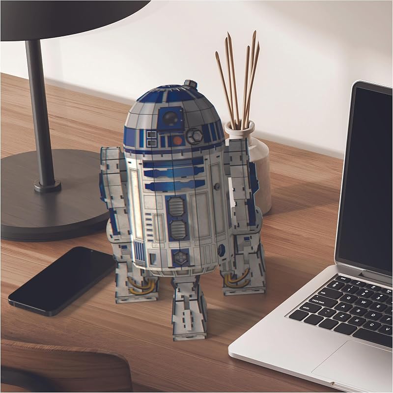 Puzz4D - Maqueta R2-D2 - Puzzle 3D Star Wars - Maquetas para Construir Adultos - Puzzles para Adultos y Niños - Juegos de Mesa - Juegos Infantiles - Juguetes Niños 12 Años +