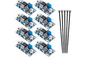 PETUTU LM2596 DC-DC Buck Converter Module, 8 Pack Adjustable Voltage Regulator, 3.2V-46V Input (Recommended ≤40V), 1.25V-35V Output, 3A Max, Step Down Power Supply for Arduino, LED, DIY Projects