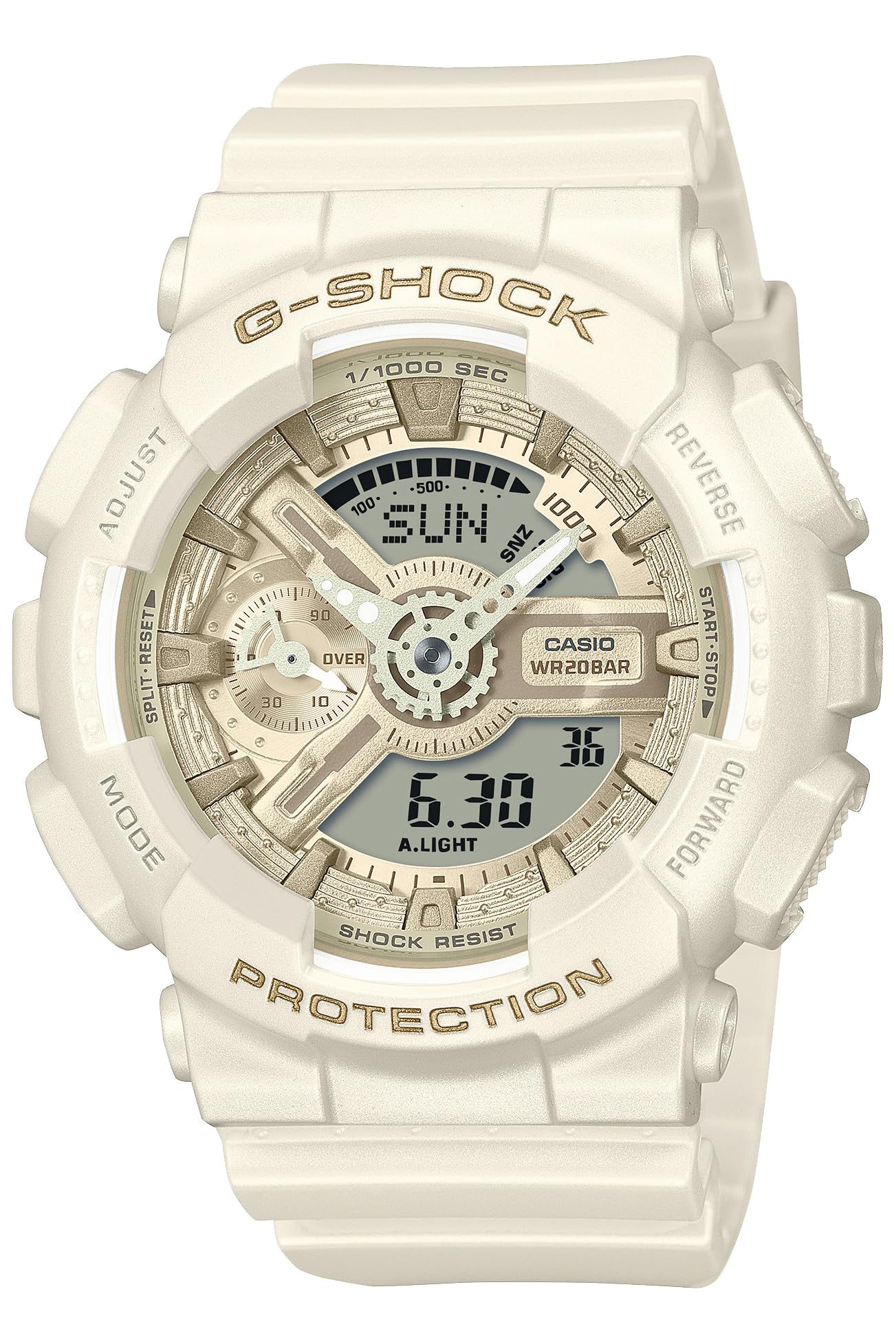 G-SHOCK(ジーショック) GMA-S110ST-7AJF Women's Wristwatch, Made with Biomass Plastic, White, white