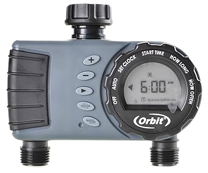 Water Faucet Hose Bib Timer Watering Equipment Orbit Dual Valve