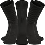 Kensington Men’s Black Sport Socks 10 Pairs Cushioned Cotton Crew Size 6-11