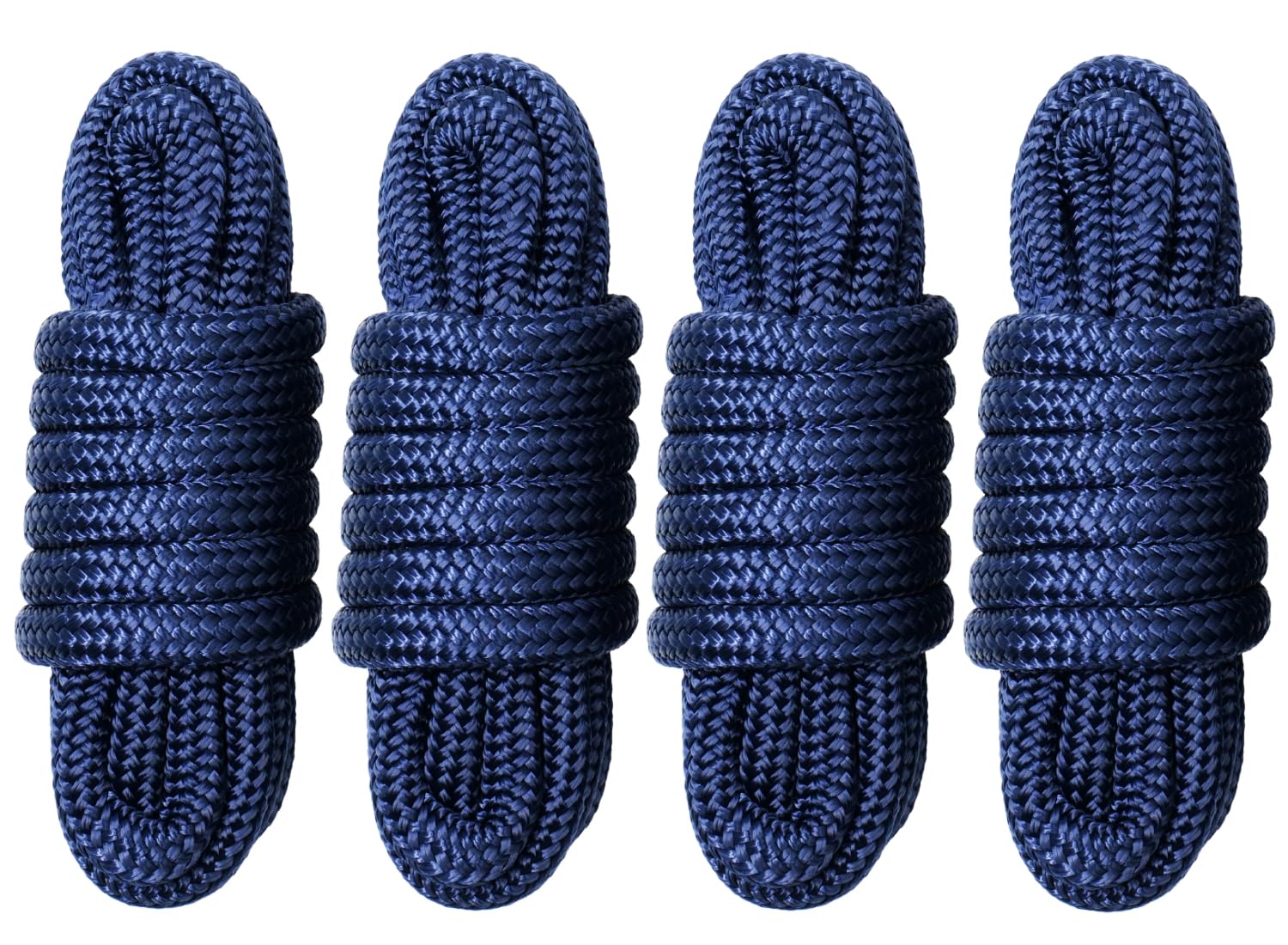 Photo 1 of LEPAOSHENG Boat Dock Lines & Ropes for Docking, 4 Pack 5/8" x 15ft Marine- Grade Double Braided Nylon Dock Line, Pre-Spliced with a 12" Eyelet, for Kayak Pontoon Boats Boat Dock Accessories
