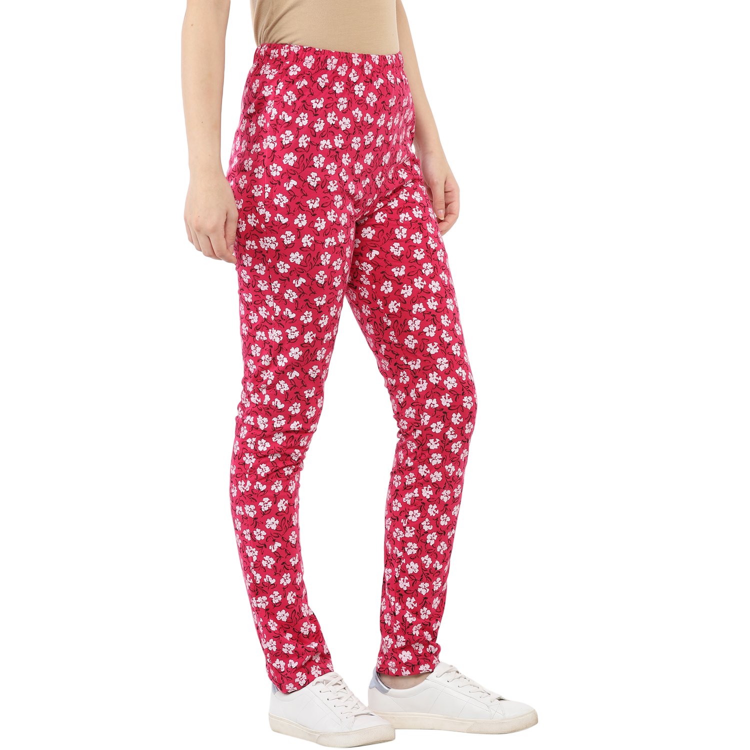 modeve women's printed track pant (magenta)