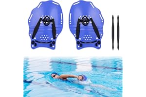 Hikeen Swim Paddle Hand, Swim Training Hand FIns Paddles with Adjustable Straps, Swimming Hand Paddles for Adult Children