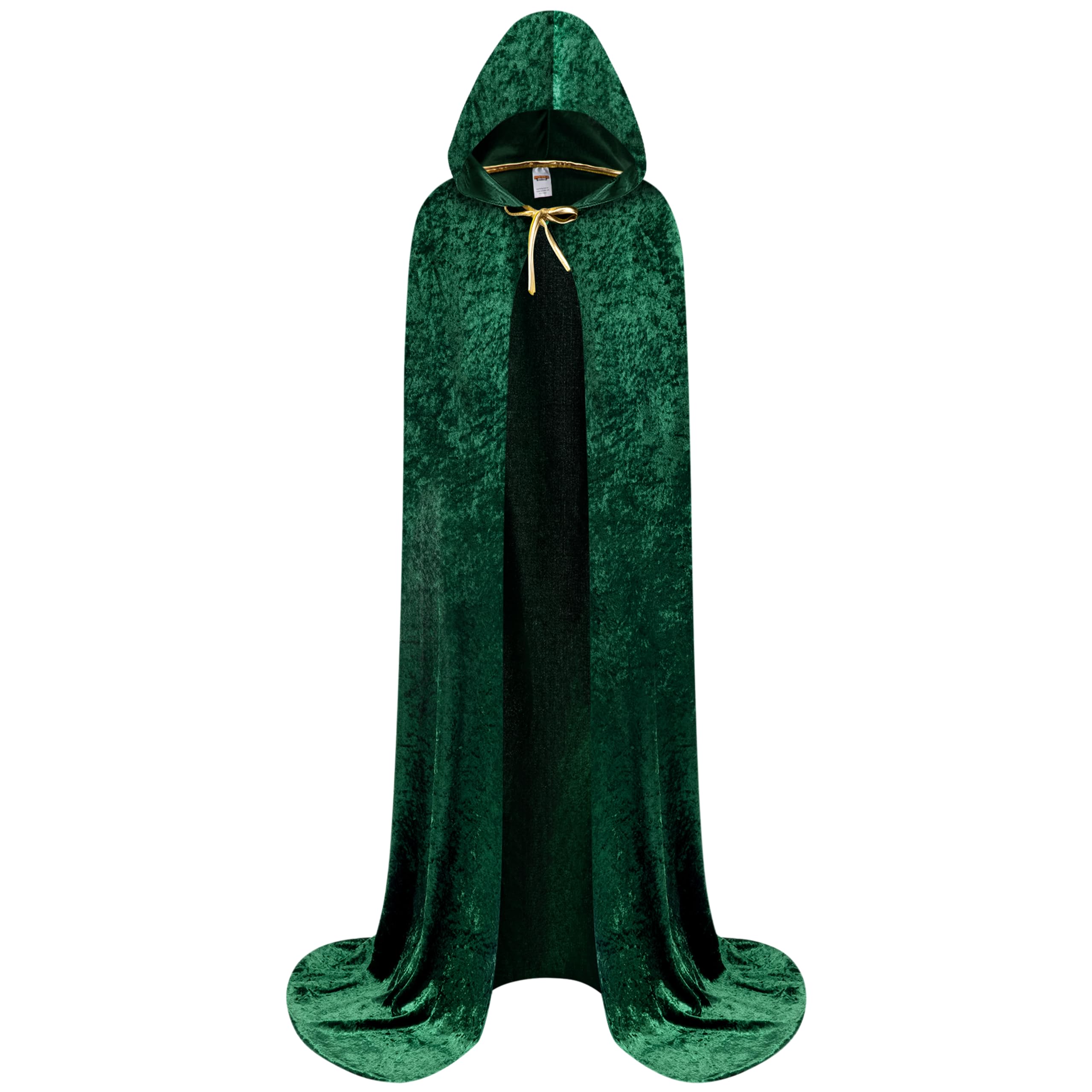 Spooktacular Creations Hooded Velvet Cloak Halloween Women Witch Cape Costume Accessory