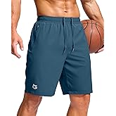 G Gradual Men's Athletic Running Shorts with Zipper Pockets Quick Dry 7"/ 5"/ 9" Workout Gym Shorts for Basketball Hiking