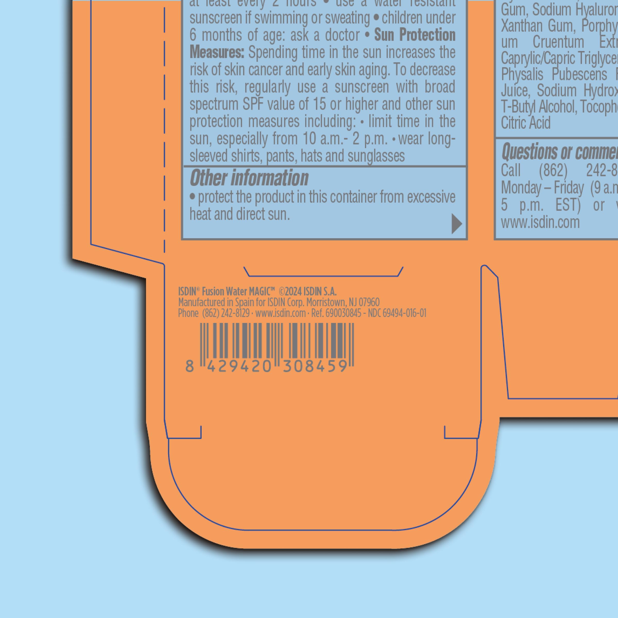 Fusion Water MAGIC, Ultralight Broad Spectrum SPF 40 Sunscreen with Hyaluronic Acid and Vitamin E, 50ml