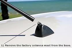 AntennaMastsRus - Functional White Shark Fin