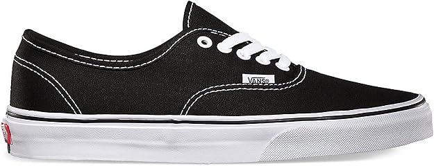 vans authentic black canvas skate shoes