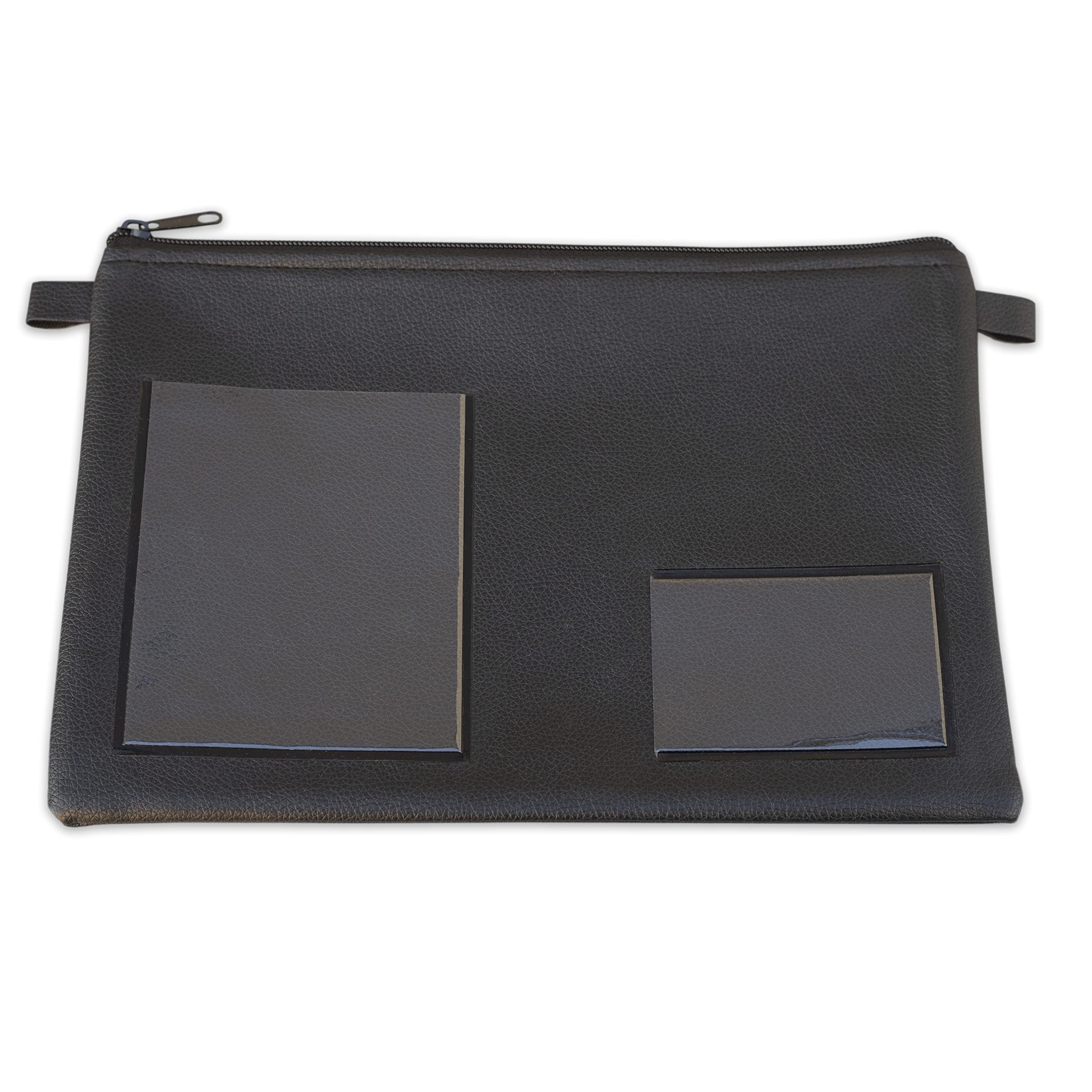effektivo 11057 Case for Vehicle Documents, 30 x 20 cm, Faux Leather, Black, with Card Compartment and Compartment for Vehicle Registration