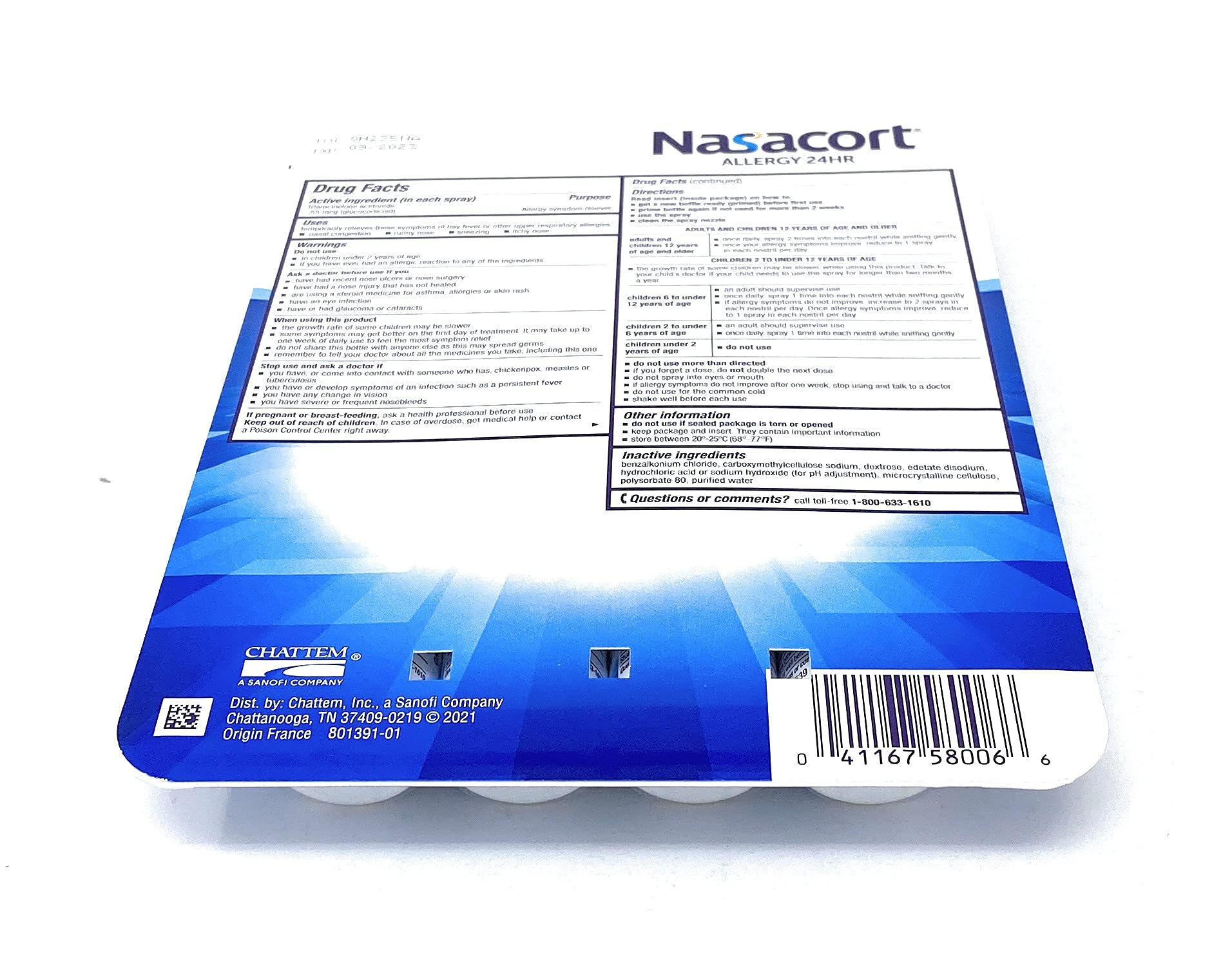 Nasacort Allergy 24 Hour, 0.57 Fluid Ounce, ApMpGI 4 Pack (120 Sprays/Pack)