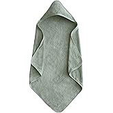 mushie Baby Hooded Towel | Organic Cotton (Moss)