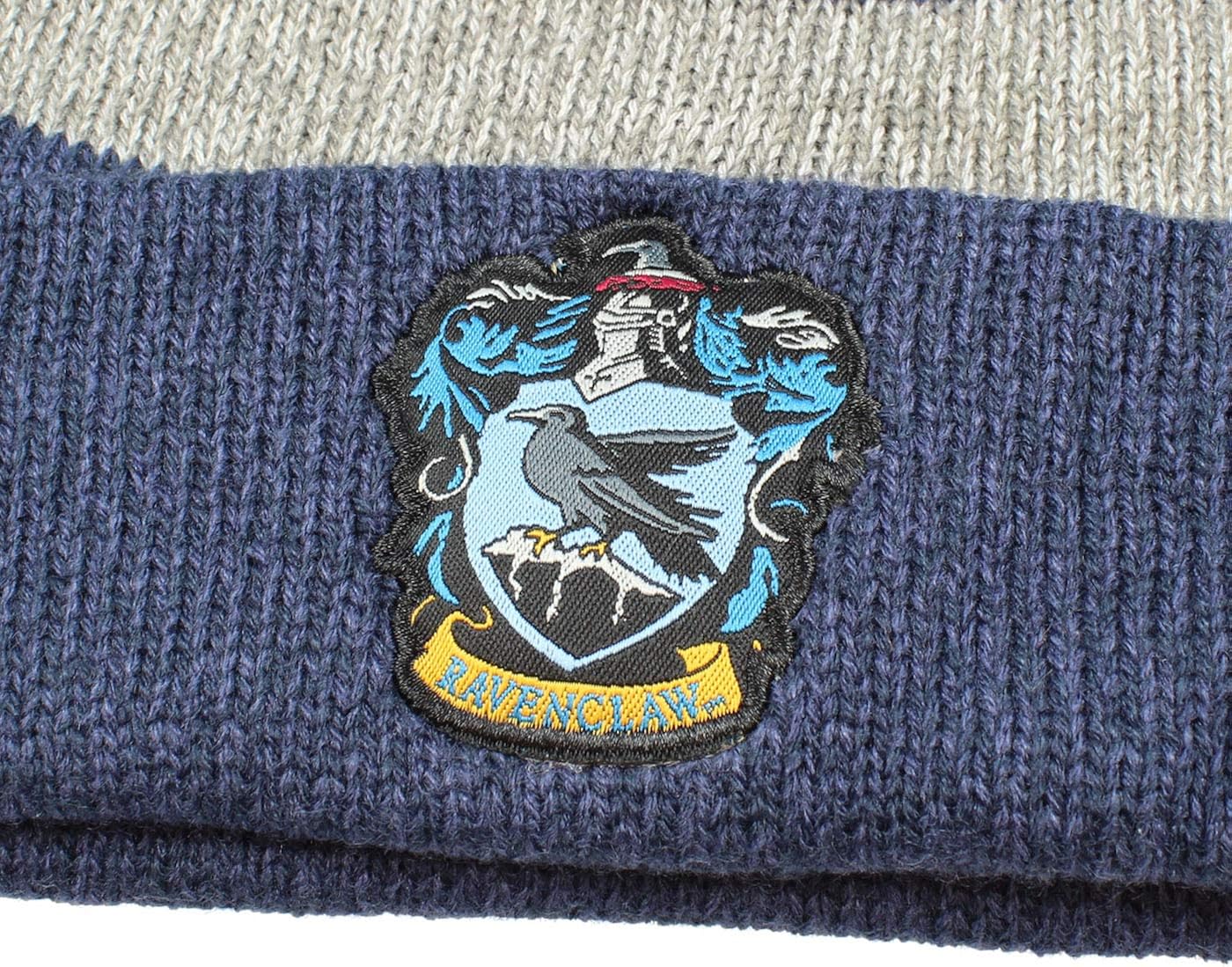 Harry Potter Hogwarts Houses Knit Ravenclaw Scarf & Pom Beanie Set (Ravenclaw): Clothing