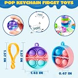 JOYIN 30 PCS Round Pop Fidget Keychains Stress Relief Toys view 2