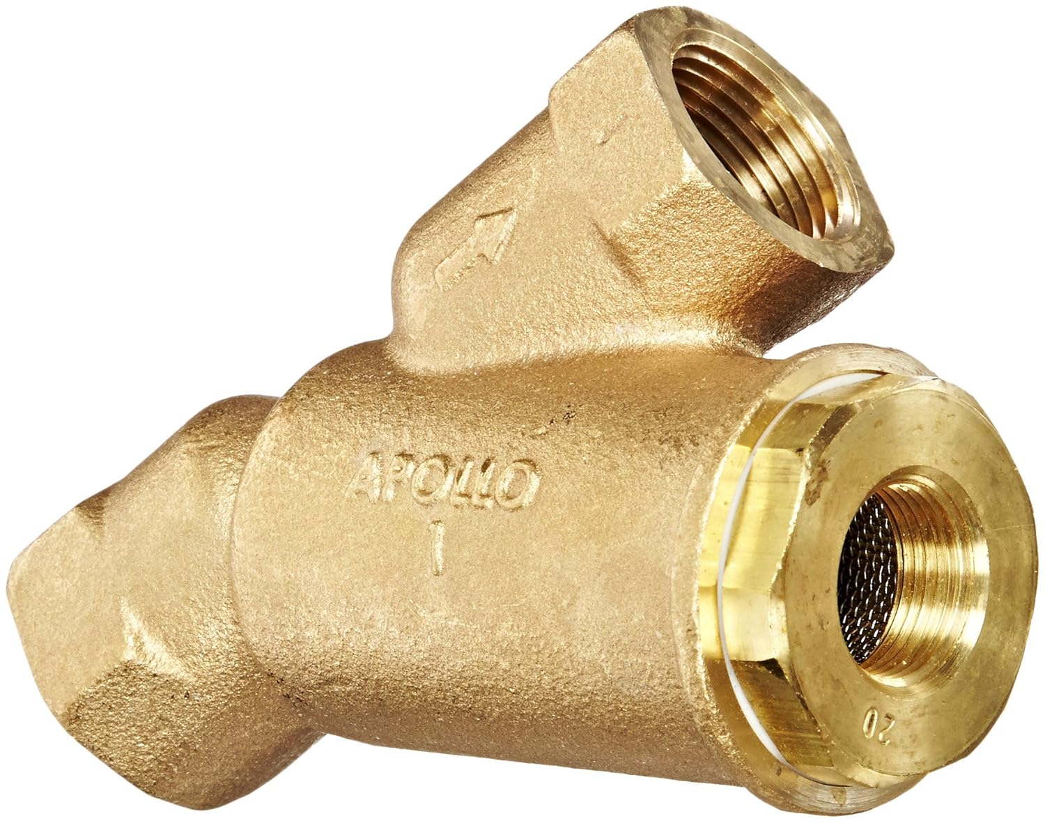 Apollo Valve 59 Series Bronze YStrainer with Tapped Cap, 1 NPT Female
