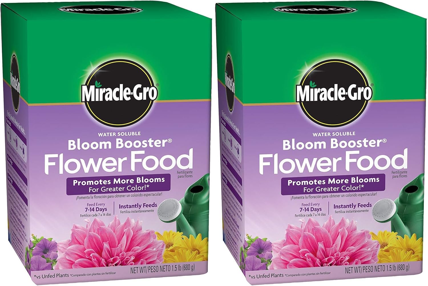 Miracle-Gro Water Soluble Bloom Booster Flower Food Pack of 2