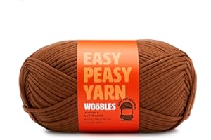 Woobles Easy Peasy Yarn for Beginners - Crochet & Knitting Yarn - Medium #4 Worsted - Cotton-Nylon Blend