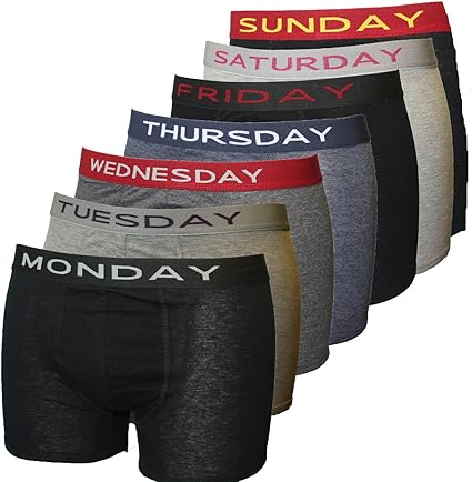 Generic Herren Boxershorts Motiv Days Of The Week No Fly Boxershorts 7 Paar Gr Medium 33 35 W Sortiert Amazon De Bekleidung