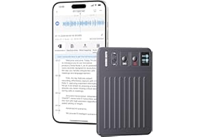 CLICOBYTE AI Voice Recorder, Voice Recorder with No Fee for Transcribe & Summarize Empowered by ChatGpt, App Control, Support 107 Languages,64GB Memory,Audio Recorder for Lectures/Meetings/Calls/Interview