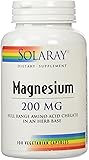 Solaray Magnesium, AAC Supplement, 200 mg, 100 Count