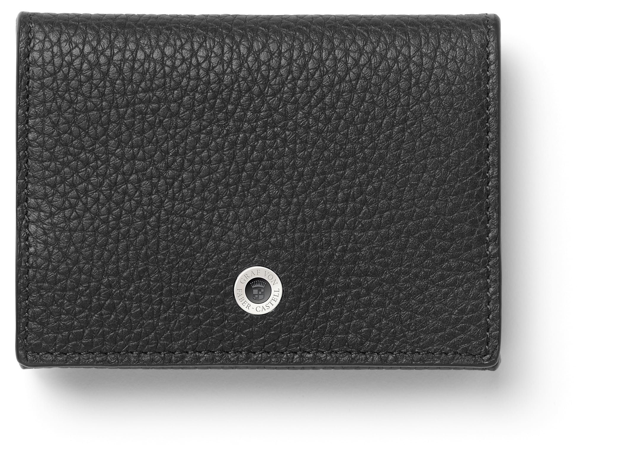 Graf von FABER-CASTELL 118770 Cashmere Coin Purse Black with Large Coin Compartment and Card Compartment