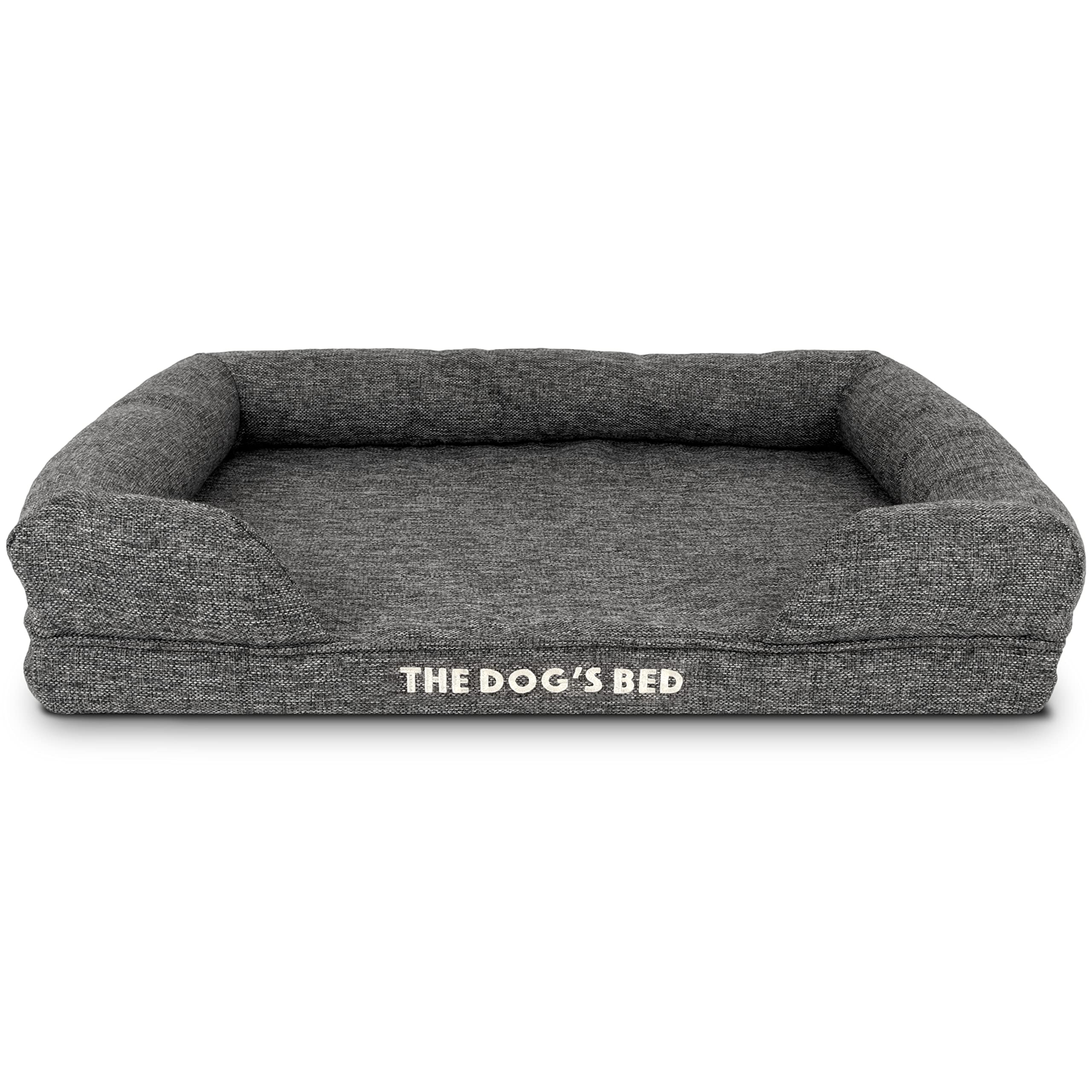 The Dog’s Bed Cover – Replacement Cover, Grey Linen, Small