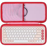 Lebakort Storage Case Compatible with Logitech POP ICON Keys Keyboard (Rose Case)
