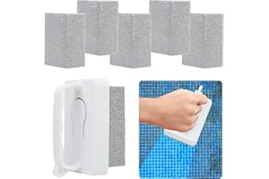 Taopk Ensk 6 Pack Pumice Stone for Cleaning Handheld Scrubber for Pool, Spa,Tile Grout, Concrete Scrub Block with Handle.