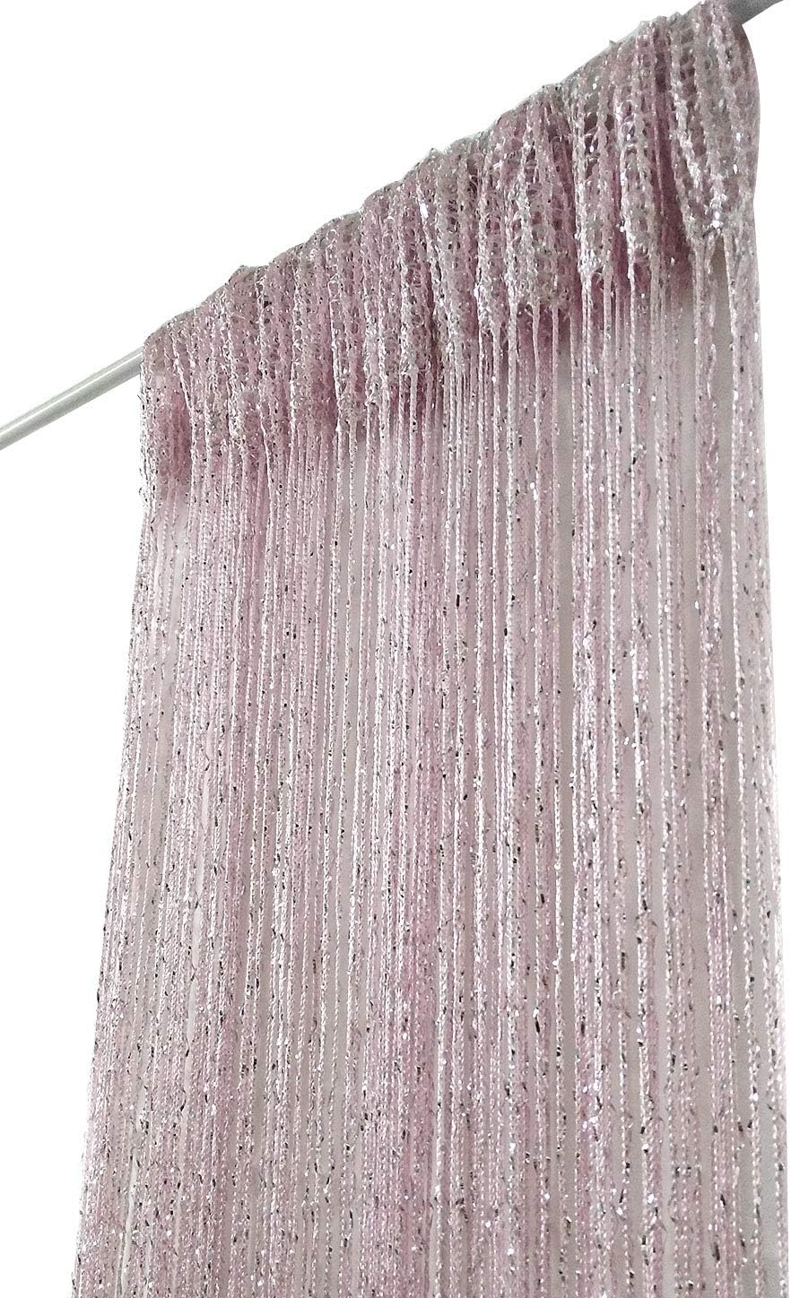 ave split Decorative Door String Curtain Wall Panel Fringe Window Room Divider Blind Divider Tassel Screen Home 100cm200cm (pink18)
