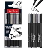 Faber-Castell Black Edition Super Soft Brush Pens, Gray Tones
