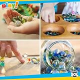 SOL Traditional Glass Marbles 200pk Cat’s Eye Assorted Colours Kids Toys view 6