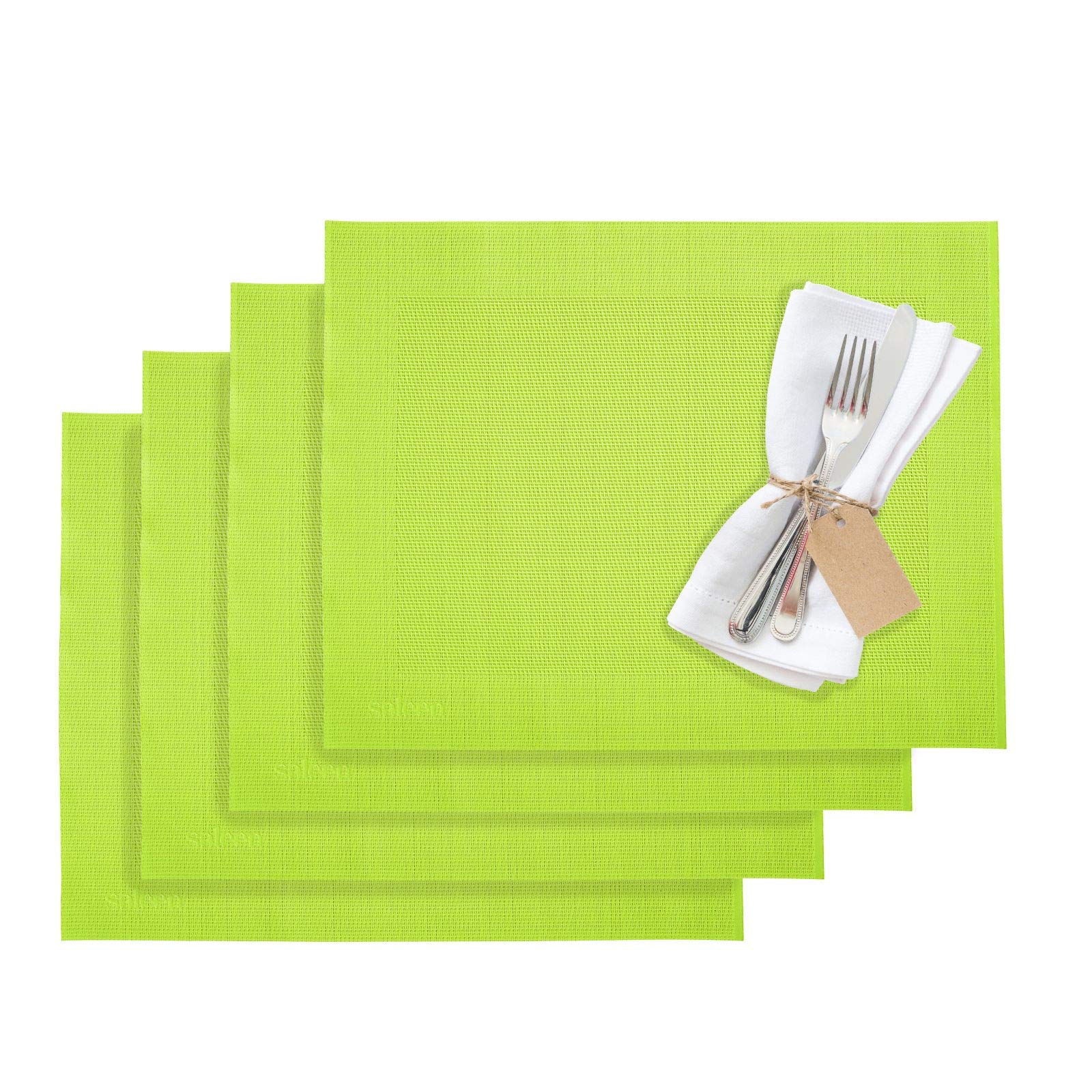Westmark Placemats, 4 pieces, 42 x 32 cm, Synthetic, Lime Green, Saleen Edition: Home