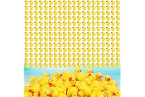 Rachan 130 Pcs Yellow Mini Ducks Bulk Resin Duck Figurines for Miniature Landscape Garden Aquarium Potted Accessories Home Prank Game Dollhouse Decor Office Decompression