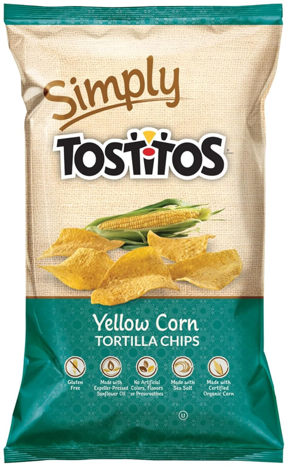 Frito lay tostitos tortilla chips Natural Yellow corn #2 (028400071642)