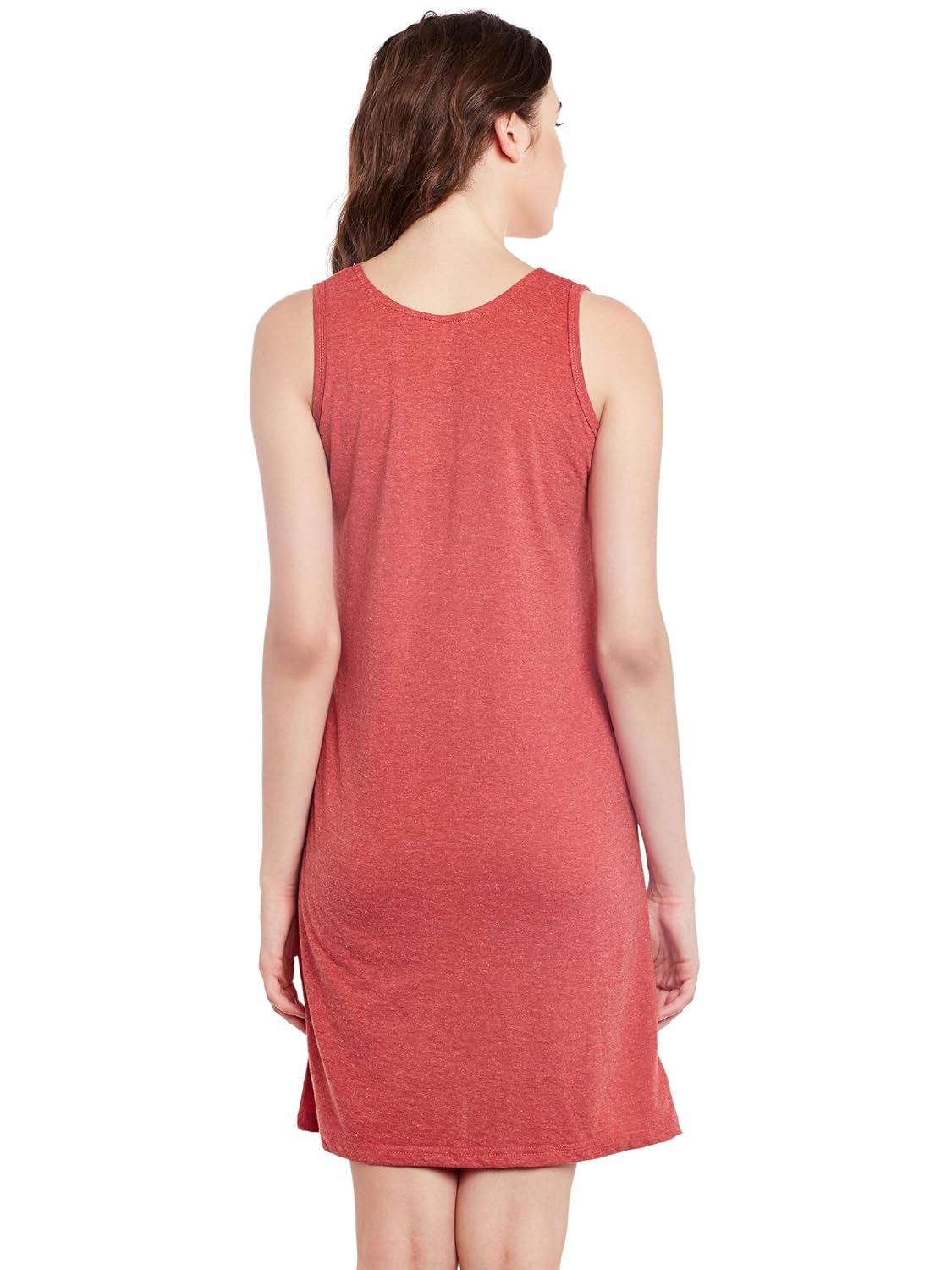 claura red milanch cotton short nighty or nightdress