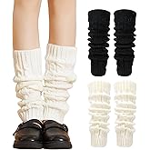 2 Pair Knit Winter Leg Warmers,Thermal Long Twist Legwarmers Socks,15Inch Kawaii Winter Stockings For Women Lady Girls Yoga B
