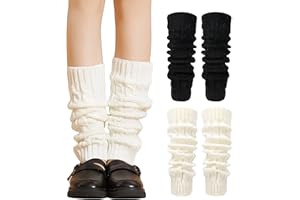 Knit Winter Leg Warmers,Thermal Long Twist Legwarmers Socks,15Inch Kawaii Winter Stockings For Women Girls Yoga Ballet Dance