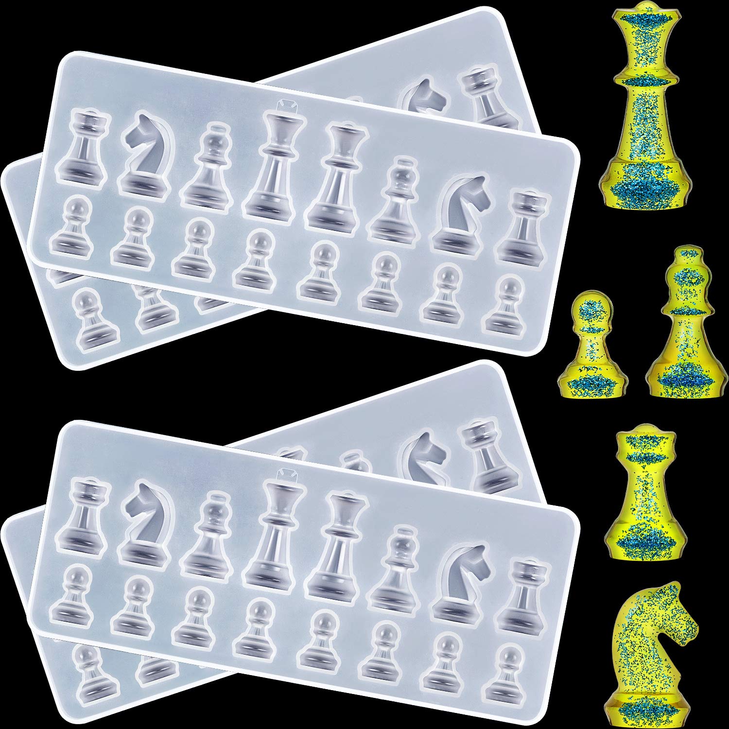 4 Pieces Chess Pieces Resin Molds Chess Shape Silicone Molds Jewelry Making Epoxy Mould For Chocolate Candy Fondant Cake Candle Diy Decorating Tools Handmade Supplies Buy Online In Japan At Desertcart 208714265