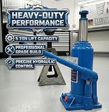 KATSU Tools 5 Ton Hydraulic Bottle Jack Lifting Stand 161115A Heavy Duty view 2