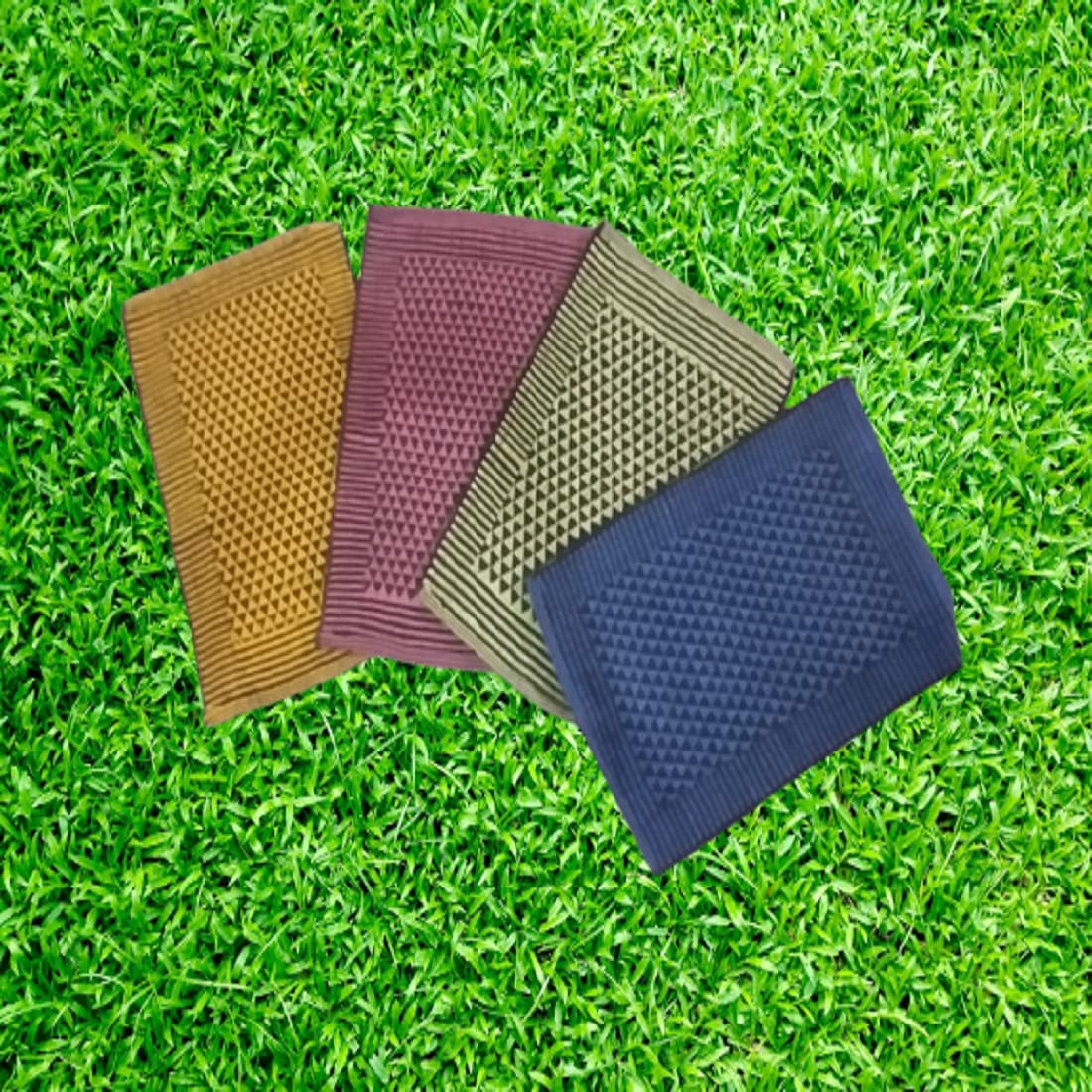 Buy Yasav Cotton Weaved Water Absorbing Reversible Door mat Combo for
