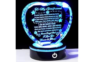 YWHL Gifts for Girlfriend from Boyfriend Romantic to My Girlfriend Crystal Keepsakes Valentine Day Anniversary Birthday Prese