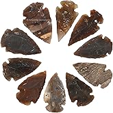 10 Pieces Fancy Jasper Arrowhead Bulk | Crystal and Healing Stone Flint Rock Arrow Head - 1" to 1.5" Inch Arrowheads for DIY Project Craft Point Jewelry Making
