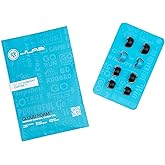 JLab Cloud Foam Earbud Tips, Universal fit, Memory Foam, Moisture Wicking, Black/Blue, 4 Pairs