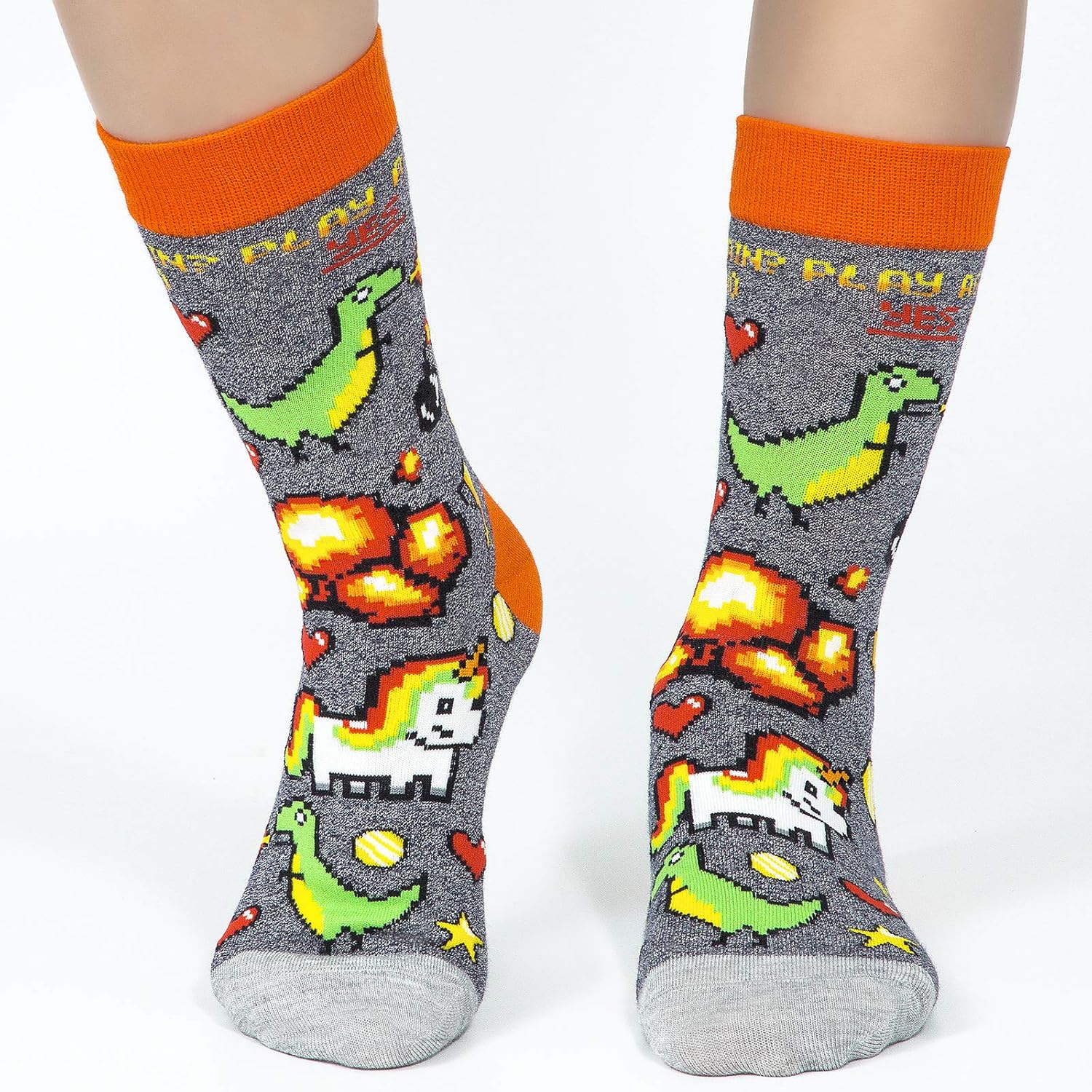 4 Pack Kids Boys Girls Novelty Crew Socks Funny Cartoon Cute Animal Food Avocado Pineapple Cat: Clothing