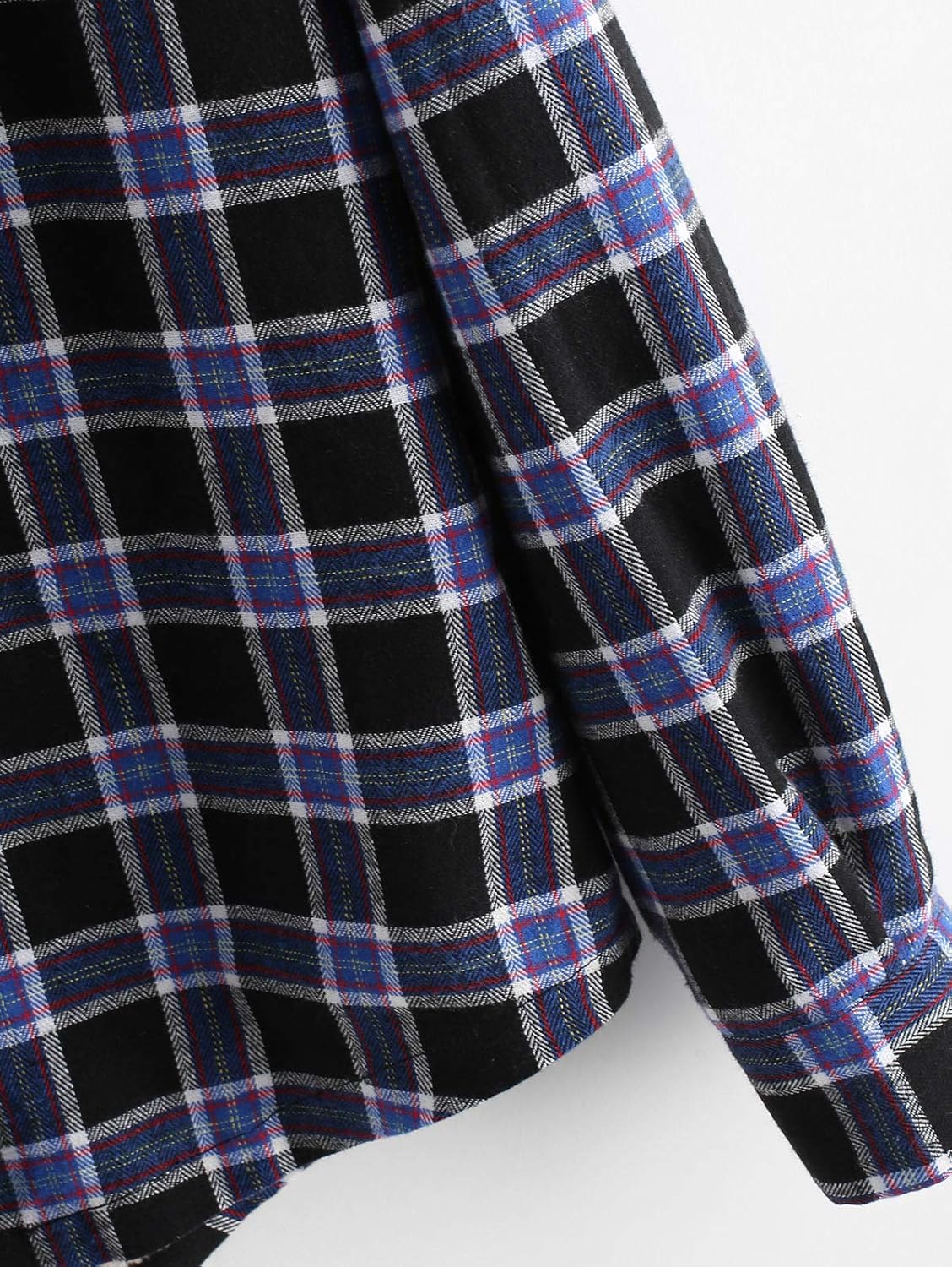 ZAFUL Casual Plaid Fleece Jacket Flannel Lined Unisex Men Drawstring Hooded Fuzzy Hoodie at  Men’s Clothing store
