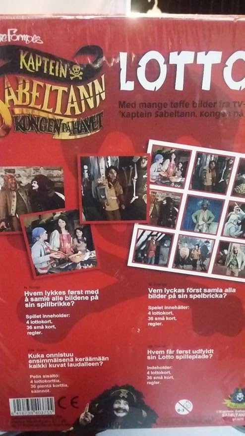 Amazon Com Kaptein Sabeltann Kungen Pa Havet Lotto Norwegian